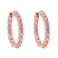 Iced pink hoop earrings
