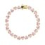 Pink heart tennis bracelet