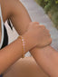 Pink heart tennis bracelet
