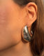 Chunky funky earrings silver
