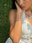 Heart tennis bracelet silver