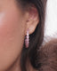 Iced pink hoop earrings