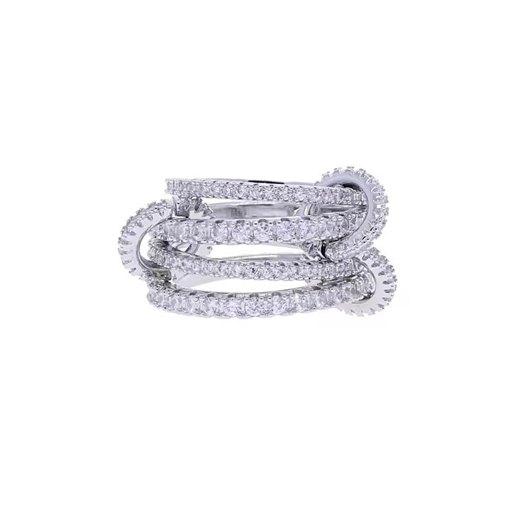 Frosted linked stack ring – Wild Child Jewels