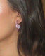 Iced pink hoop earrings