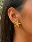Starfish earrings with stones
