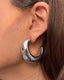 Chunky funky earrings silver