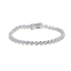 Heart tennis bracelet silver